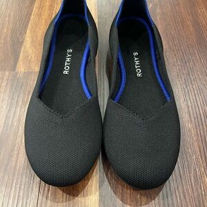 Rothy's Black and Blue Loafers Slip-Ons